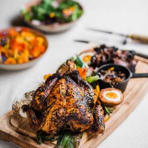 Sharing Boards Fillet of fish with mussels and herbs