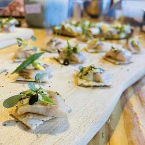 Fossil Food Catering smoked eel canape